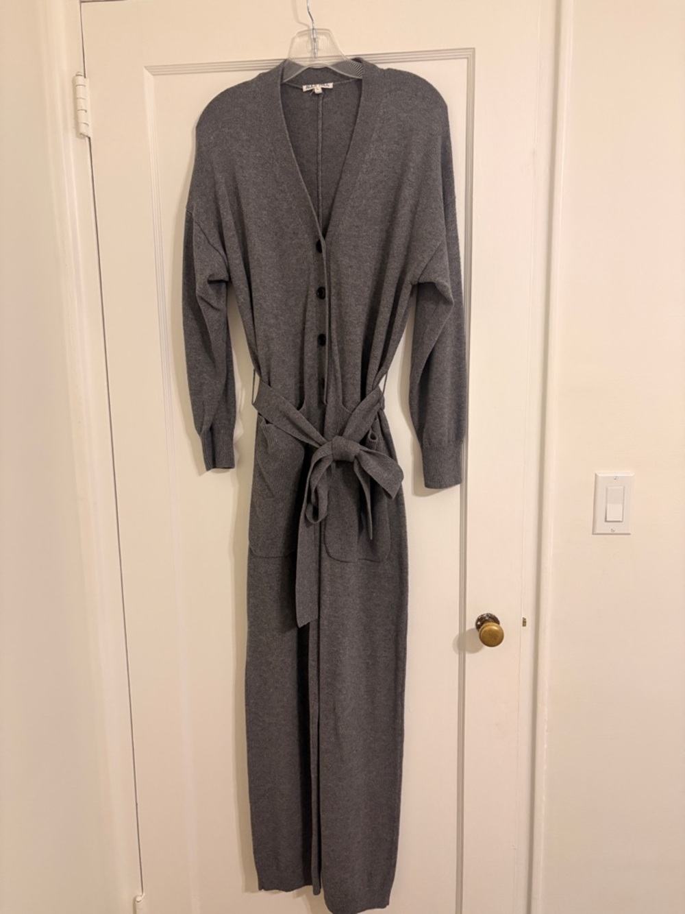 Alex Mill Wool and Cotton Blend Jumpsuit with Belt - Picture 2 of 10